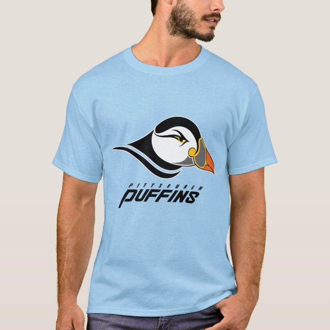 Camiseta Logotipo Clássico dos Pittsburgh Puffins (Frente)