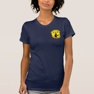 Camiseta Logotipo clássico escuro do ZED das mulheres