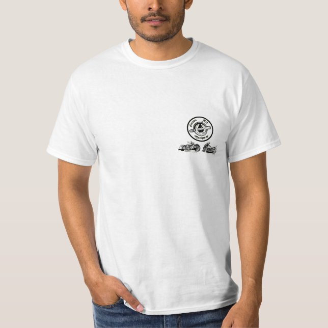 Camiseta Logotipo com a terra feita sob encomenda (Frente)