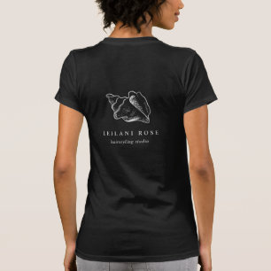 Camiseta Logotipo comercial da Shell Elegante Silver Conch