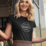 Camiseta Logotipo comercial Empresa Funcionarios com marca<br><div class="desc">Um simples modelo de negócios preto personalizado em um estilo moderno minimalista que pode ser facilmente atualizado com o logotipo de sua empresa. Se você precisar de ajuda para personalizar este produto,  entre em contato comigo usando o botão de mensagem abaixo e terei todo o prazer em ajudá-lo.</div>
