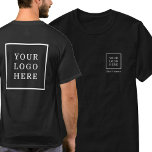 Camiseta Logotipo comercial (frente e verso) Nome do Funcio<br><div class="desc">Personalize esta camisa com o logotipo e os nomes dos funcionarios da sua empresa!</div>