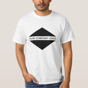 Camiseta Logotipo comercial Frontal Mens Brancos