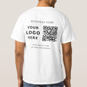 Camiseta Logotipo Comercial Personalizado da Empresa e Códi