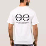 Camiseta Logotipo comercial Personalizado Empresa de Funcio<br><div class="desc">Simples modelo de negócios personalizado no estilo minimalista moderno com modelo de fácil atualização para o logotipo da sua empresa. Logotipo da empresa na frente esquerda; logotipo da empresa grande e texto personalizado na parte traseira. Projetado com uma imagem de banner de logotipo horizontal (2560 x 1440 px), você pode...</div>