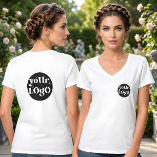 Camiseta Logotipo Comercial Personalizado Frente e Verso