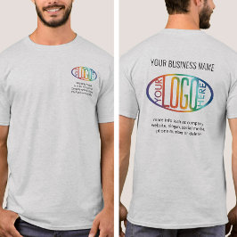 Camiseta Logotipo Comercial Personalizado Frente Verso Empr