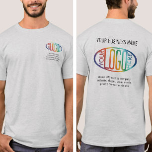 Camiseta Logotipo Comercial Personalizado Frente Verso Empr