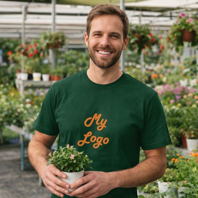 Camiseta Logótipo comercial verde (Criador carregado)