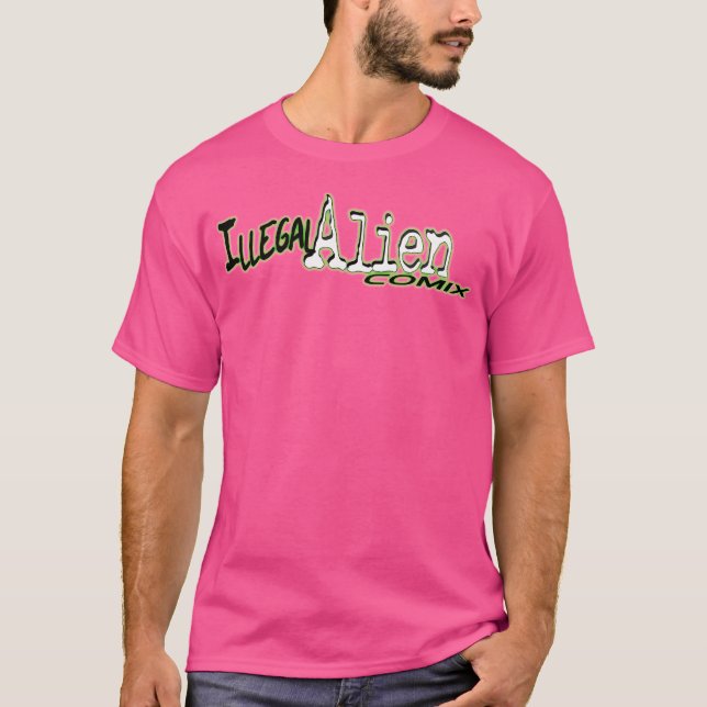 Camiseta Logotipo Comix para Alienígena ilegal (Frente)