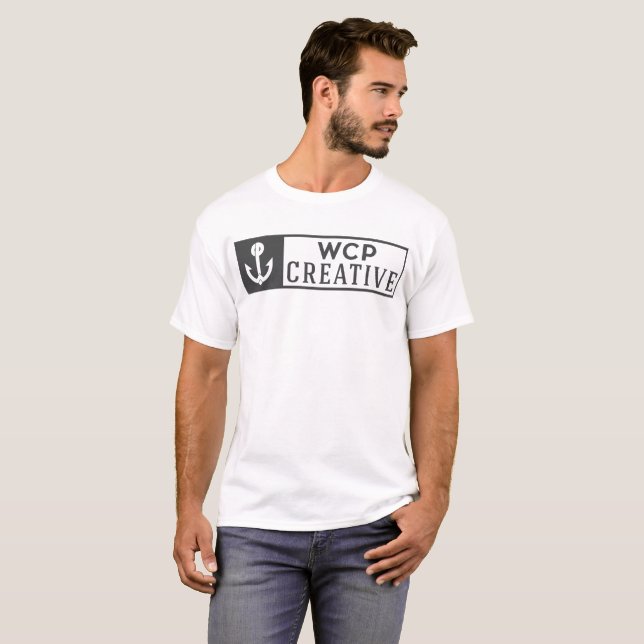 Camiseta Logotipo completo criativo de WCP (Frente Completa)