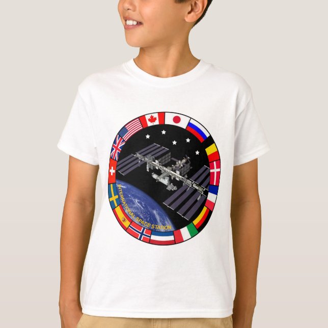 Camiseta Logotipo composto de membros ISS (Frente)