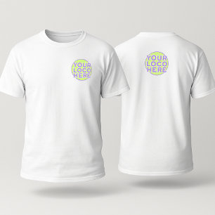 Camiseta Logotipo Corporativo de Negócios Simples Frente e