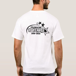 Camiseta logotipo creekside com estrelas atrás