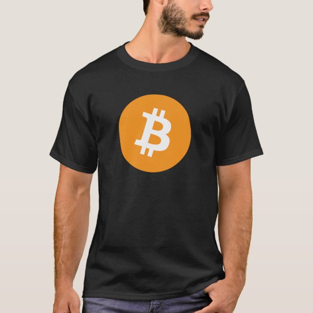 Camiseta Logotipo cripto da moeda de Bitcoin (Frente)