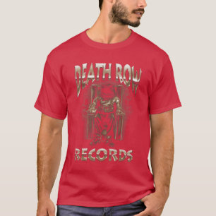 Camiseta Logotipo Cromado Marrom Oficial da Death Row Recor
