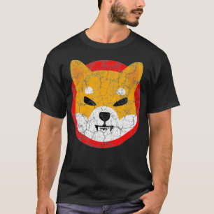 Camiseta Logotipo Crypto do Vintage Shiba Inu SHIB