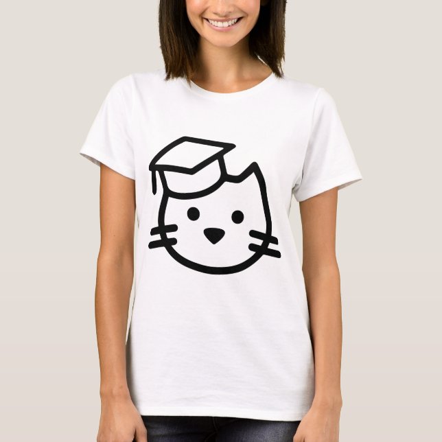 Camiseta Logotipo da academia do gatinho (Frente)