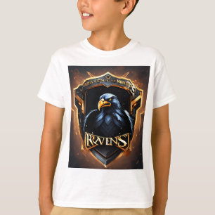 Camiseta Logotipo da águia negra raivosa - Estilo de neve D