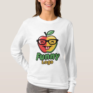 Camiseta Logotipo da Apple engraçado