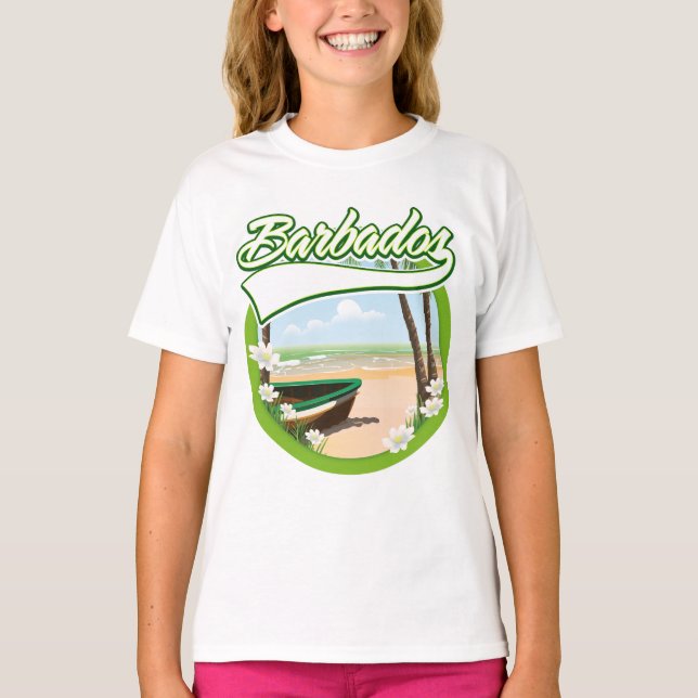 Camiseta logotipo da Barbados Travel (Frente)