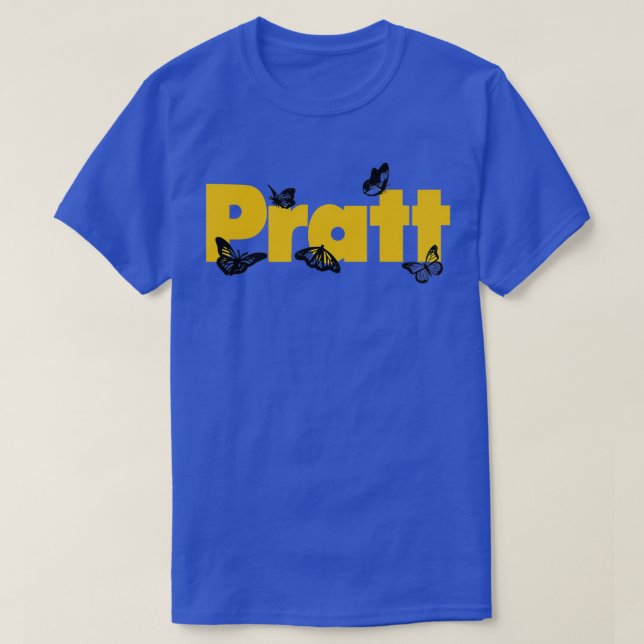 Camiseta Logotipo da borboleta do Pratt Institute (Frente do Design)