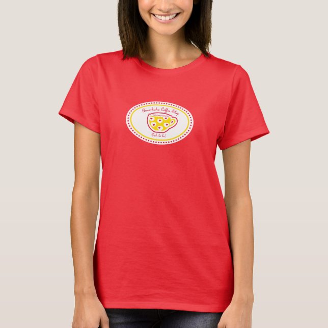 Camiseta logotipo da cafetaria de Fermentação-haha (Frente)