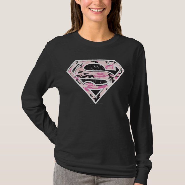 Camiseta Logotipo da Camouflage da Supergirl (Frente)