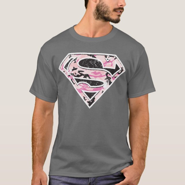Camiseta Logotipo da Camouflage da Supergirl (Frente)