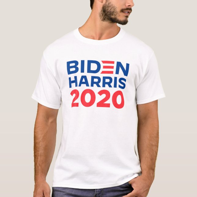 Camiseta Logotipo Da Campanha Biden Harris 2020 - Vote Demo (Frente)