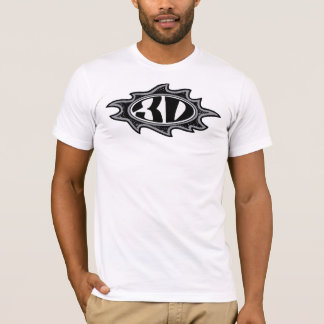 Camiseta logotipo da chama 3d