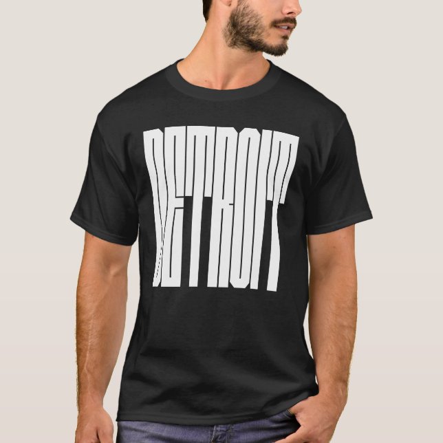 Camiseta logotipo da cidade de Detroit EUA (Frente)