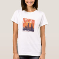 Logotipo da Cidade Skyline de Chicago Illinois