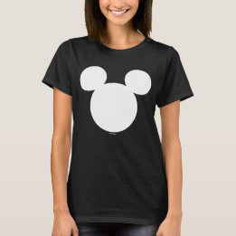 Camiseta Logotipo da Disney | Ícone Mickey branco
