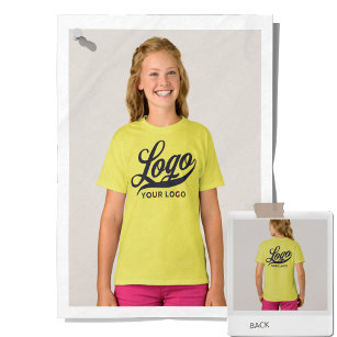 Camiseta Logotipo da empresa Lemon Yellow Swag Crianças de 