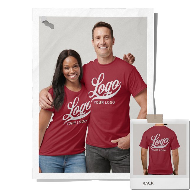 Camiseta Logotipo da empresa Maroon Trocar homens de negóci (Criador carregado)