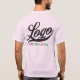 Camiseta Logotipo da empresa rosa pálido Trocar homens de n (Verso)