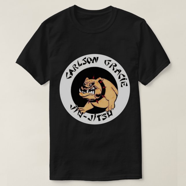 Camiseta Logotipo da Equipe Carlson Gracie Bulldog Art Clas (Frente do Design)