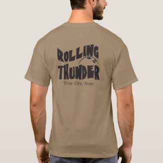 Camiseta Logotipo da equipe da boliche - trovão do