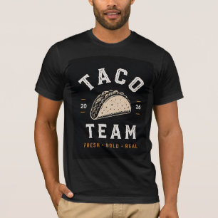Camiseta 🌮 Logotipo da Equipe do Restaurante Mexicano Taco
