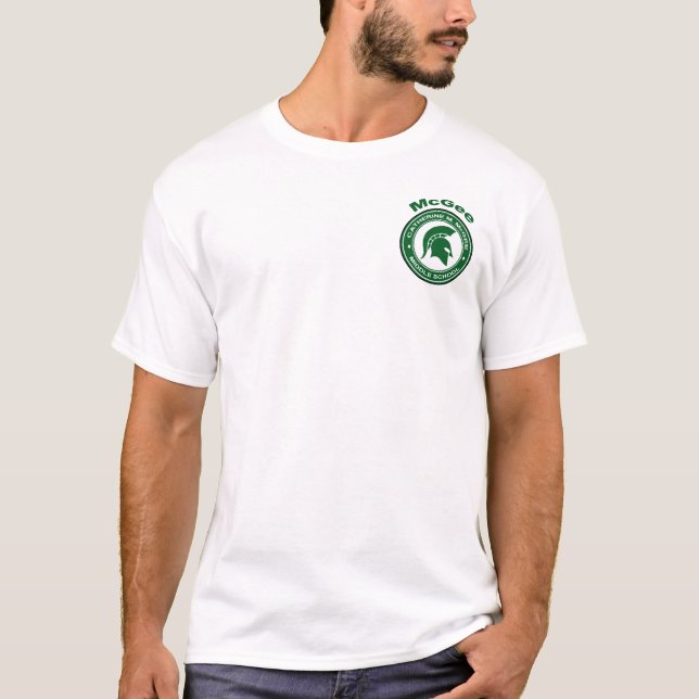 Camiseta Logotipo da Esquerdo-Caixa de McGee Roundel com (Frente)