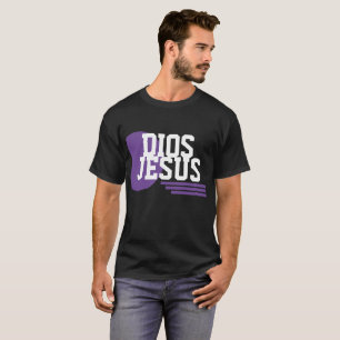 Camiseta Logotipo da Fé Roxa de Dios Jesus Christian Slang