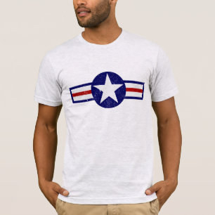 Camiseta Logotipo da força aérea. Homens patrióticos do