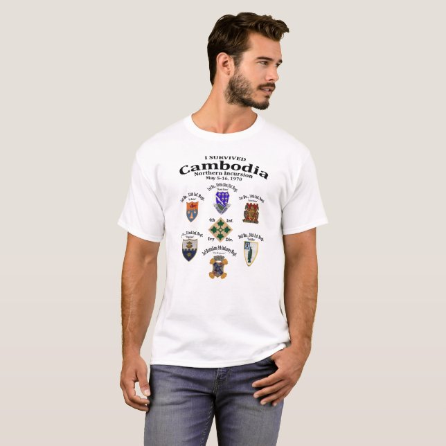 Camiseta Logotipo da incursão #2 de Cambodia (Frente Completa)