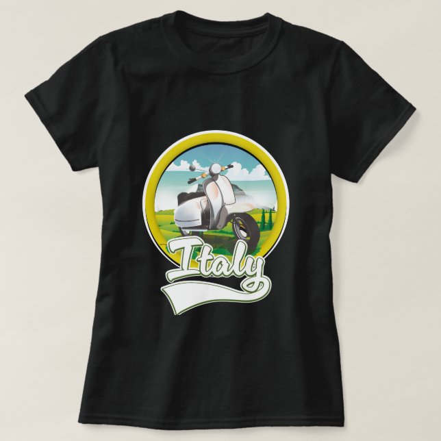 Camiseta logotipo da Italy Scooter Travel (Frente do Design)