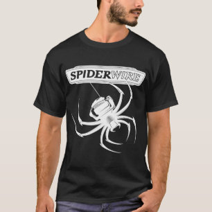 Camiseta Logotipo da linha de pesca do fio-aranha