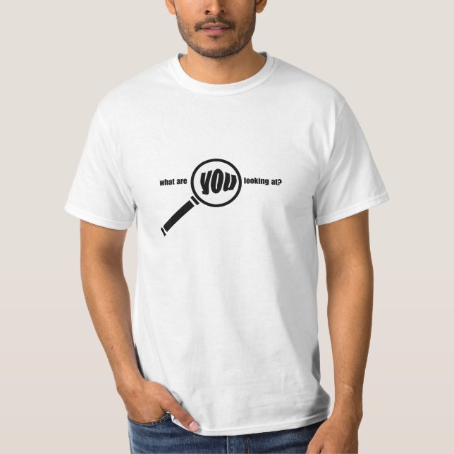 Camiseta logotipo da lupa (Frente)