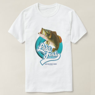 Camiseta logotipo da pesca no Lago Fork Texas.