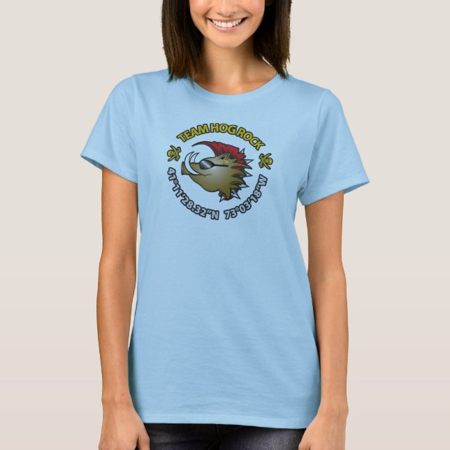Camiseta Logotipo da rocha do porco (Frente)