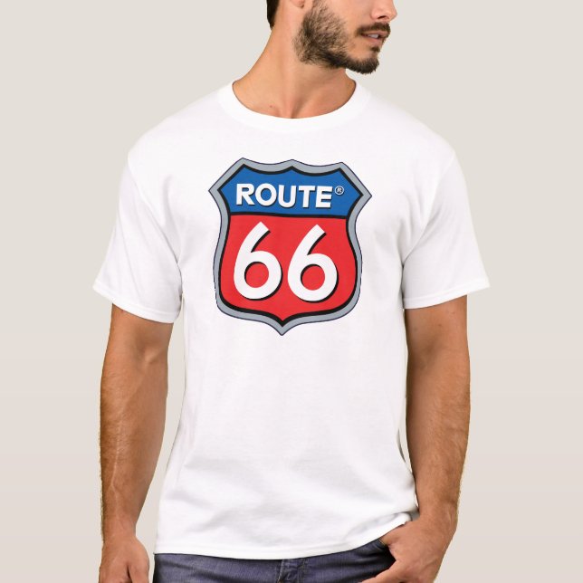 Camiseta Logotipo da rota 66 (Frente)